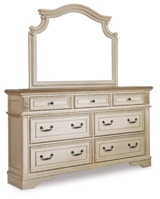 Ashley Two - tone Realyn B743B1 Dresser and Mirror | Home Elegance USA