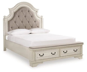 Ashley Two - tone Realyn B743B18 Queen Upholstered Bed | Home Elegance USA