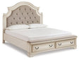 Ashley Two - tone Realyn B743B21 California King Upholstered Bed | Home Elegance USA
