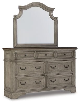 Ashley Antique Gray/Brown Lodenbay B751B1 Dresser and Mirror | Home Elegance USA