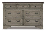 Ashley Antique Gray/Brown Lodenbay Dresser