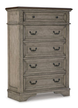 Ashley Antique Gray/Brown Lodenbay Five Drawer Chest - B751 - 46 - Home Elegance USA - 2