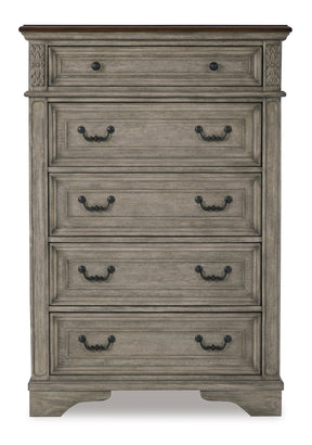 Ashley Antique Gray/Brown Lodenbay Five Drawer Chest | Home Elegance USA