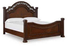 Ashley Brown Lavinton B764B9 King Poster Bed | Home Elegance USA