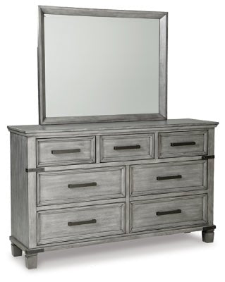 Ashley Gray Russelyn B772B1 Dresser and Mirror | Home Elegance USA