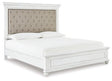 Ashley Whitewash Kanwyn B777B13 California King Panel Bed | Home Elegance USA