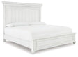 Ashley Whitewash Kanwyn B777B11 California King Panel Bed | Home Elegance USA