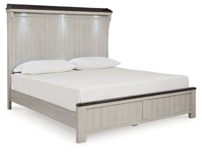 Ashley Gray/Brown Darborn B796B4 King Panel Bed - B796B4 - Home Elegance USA - 1