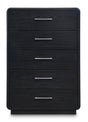 Ashley Black Rowanbeck Five Drawer Chest | Home Elegance USA