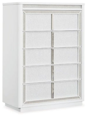 Ashley White Chalanna Five Drawer Chest | Home Elegance USA