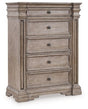 Ashley Light Grayish Brown Blairhurst Five Drawer Chest | Home Elegance USA