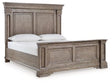 Ashley Light Grayish Brown Blairhurst B916B4 King Panel Bed | Home Elegance USA