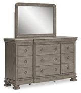 Ashley Gray Lexorne B924B1 Dresser and Mirror - B924B1 - Home Elegance USA - 1