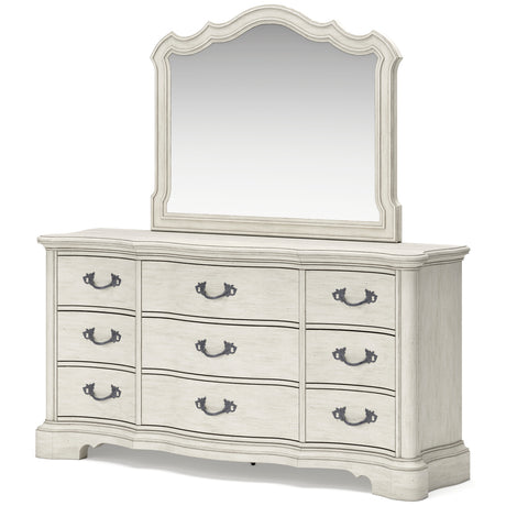 Ashley Antique White Arlendyne B980B1 Dresser and Mirror - Home Elegance USA
