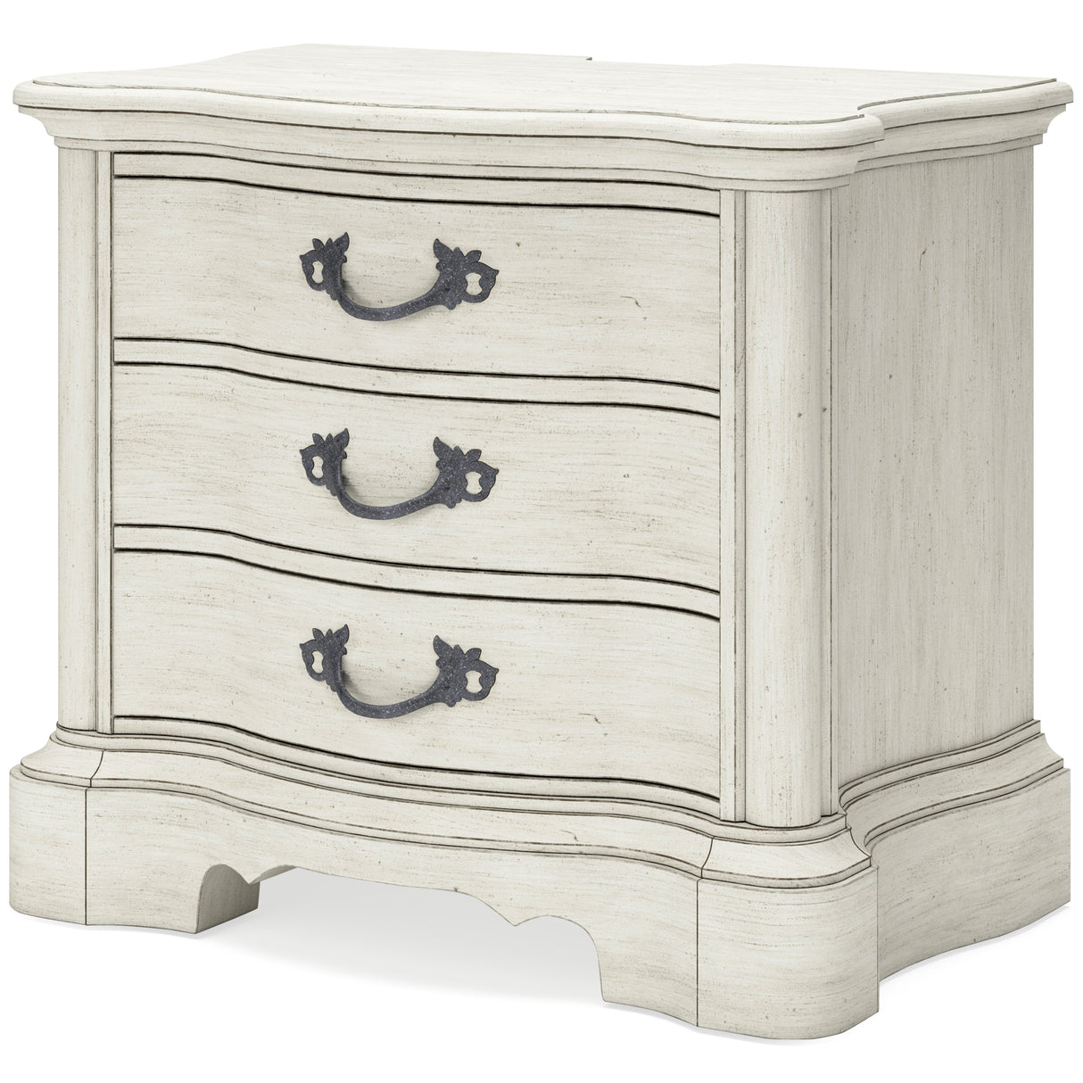 Ashley Antique White Arlendyne Three Drawer Night Stand - Home Elegance USA