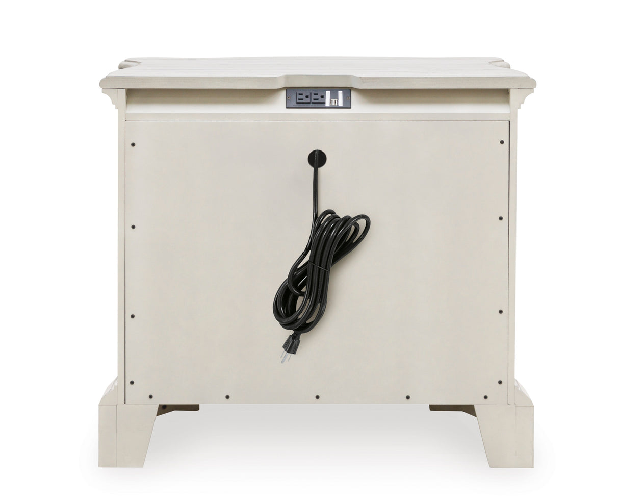 Ashley Antique White Arlendyne Three Drawer Night Stand - Home Elegance USA