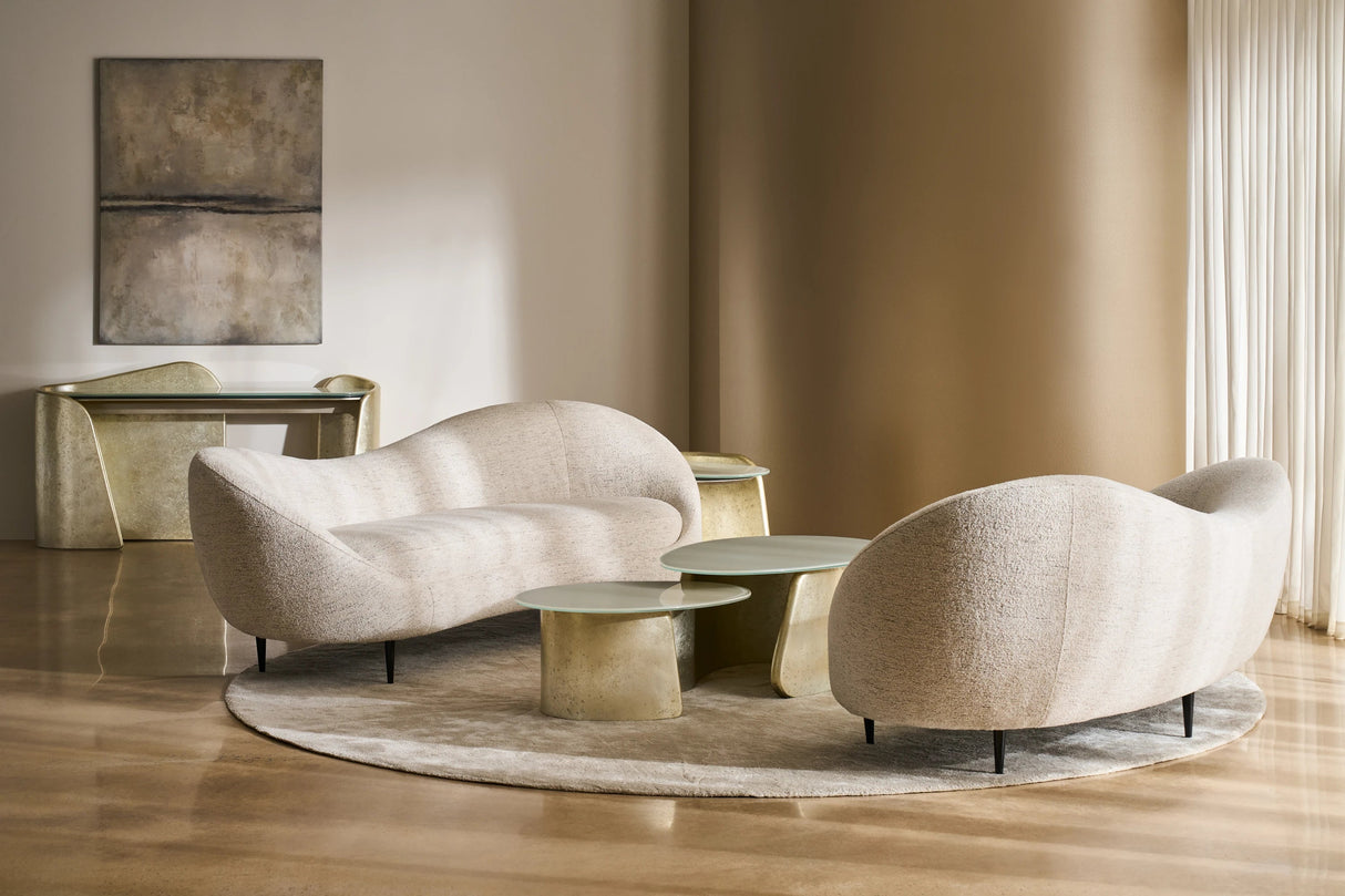 Bauble Cocktail Table with Frosted Glass Top | Caracole Classic