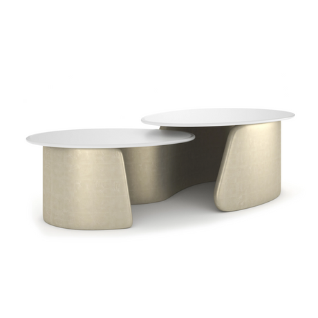 Bauble Cocktail Table with Frosted Glass Top | Caracole Classic