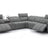 Beaumont Genuine Leather Sectional Sofa with Power Recliners – Dark Gray or Light Gray - Home Elegance USA