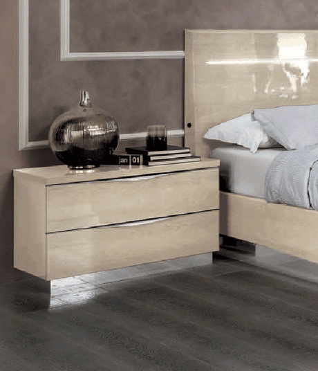 Camelgroup Italy Legno 5 Piece Queen Bedroom Set Ivory - Platinumqsbeige-5Set | ESF