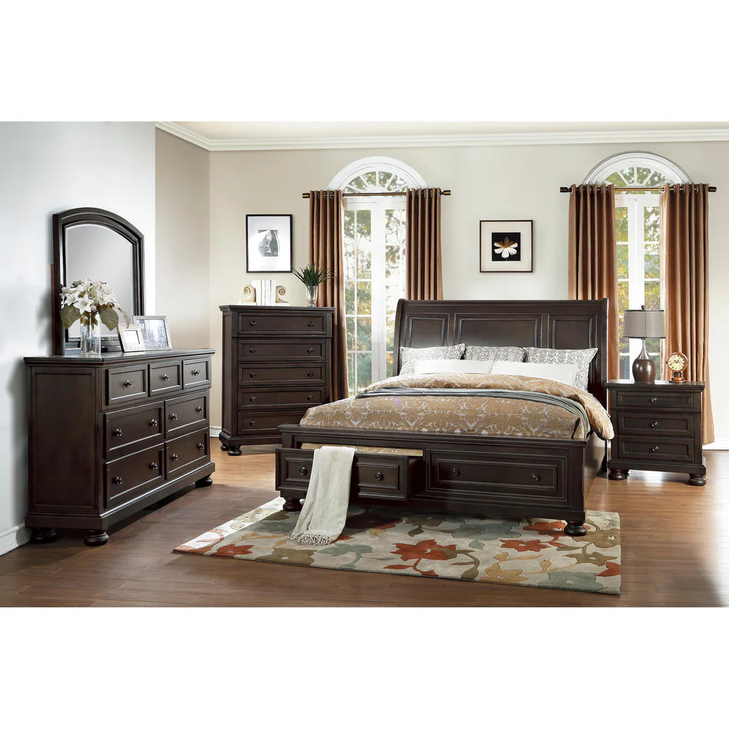 Begonia Eastern King Platform Bed with Storage 1718Kgy-1Ek | Homelegance