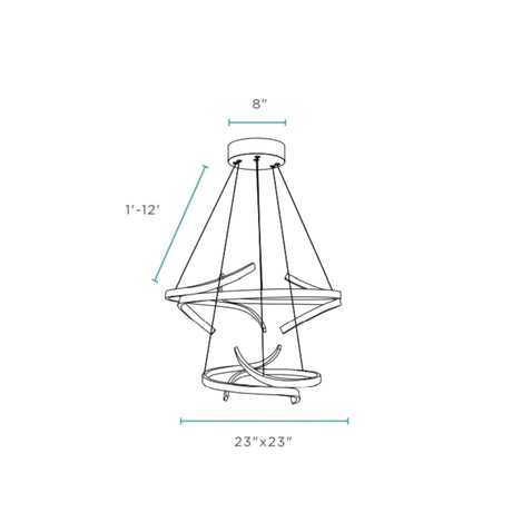 Beijing Led Adjustable Round Chandelier // Chrome | Finesse