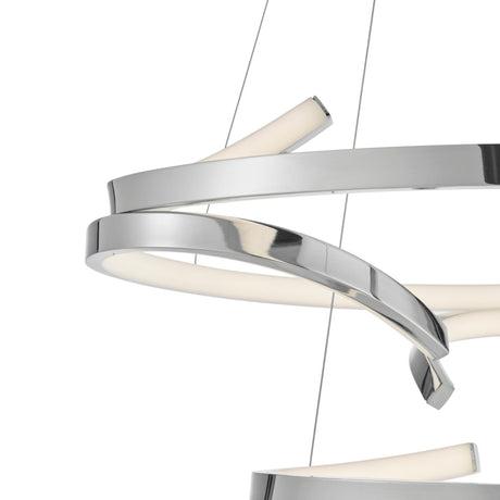 Beijing Led Adjustable Round Chandelier // Chrome | Finesse