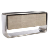Bernhardt Lomond Buffet in Tarnished Nickel & Trevin Oak – Modern 3 Door Sideboard