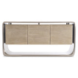 Bernhardt Lomond Buffet in Tarnished Nickel & Trevin Oak – Modern 3 Door Sideboard