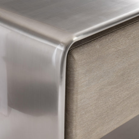 Bernhardt Lomond Buffet in Tarnished Nickel & Trevin Oak – Modern 3 Door Sideboard