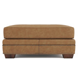 Grandview Leather Sectional K1851 by Bernhardt | Spring Down Cushions & Nailhead Trim