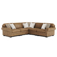 Grandview Leather Sectional K1851 by Bernhardt | Spring Down Cushions & Nailhead Trim