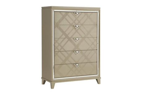 Bijou Bedroom Set in champagne by Homelegance Furniture