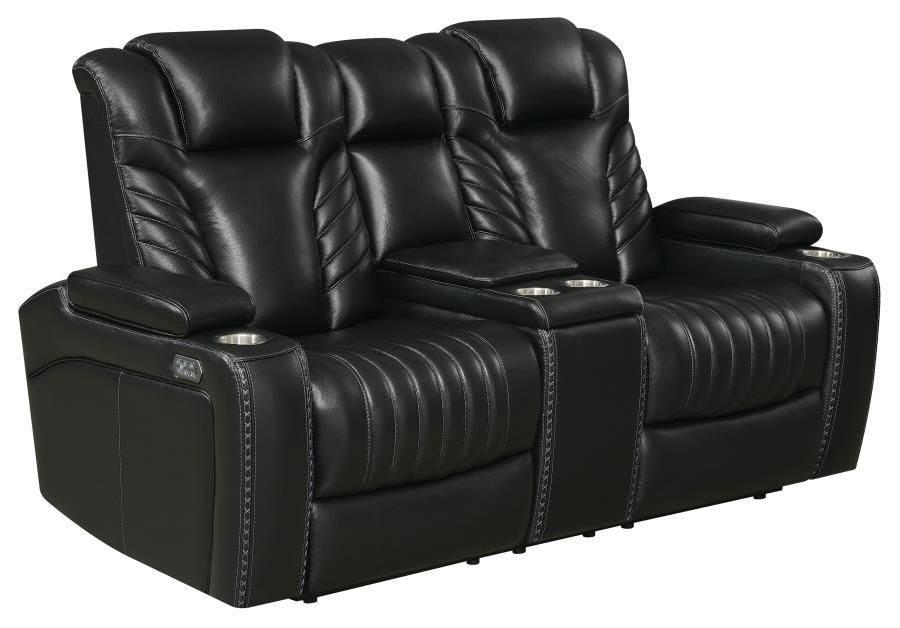 Bismark Dual Power Reclining Living Room Set Black By Coaster Furniture - Home Elegance USA