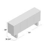 Bomb-Shell 77-inch Sideboard | CLA-416-441 | White Stone Top | Stacked Shell Design | Caracole - sold by Home Elegance USA