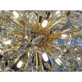 Bouquet 18-Light Round Chandelier – Gold Crystal Floral Bloom Design Fixture