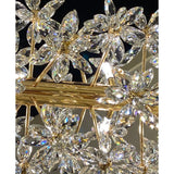 Bouquet 18-Light Drum Chandelier – Gold Crystal Floral Modern Luxury Lighting