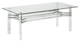 Braddoni Contemporary Coffee Table in Chrome by Ashley Furniture Ashley Furniture