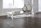 Braddoni Contemporary Coffee Table in Chrome by Ashley Furniture Ashley Furniture