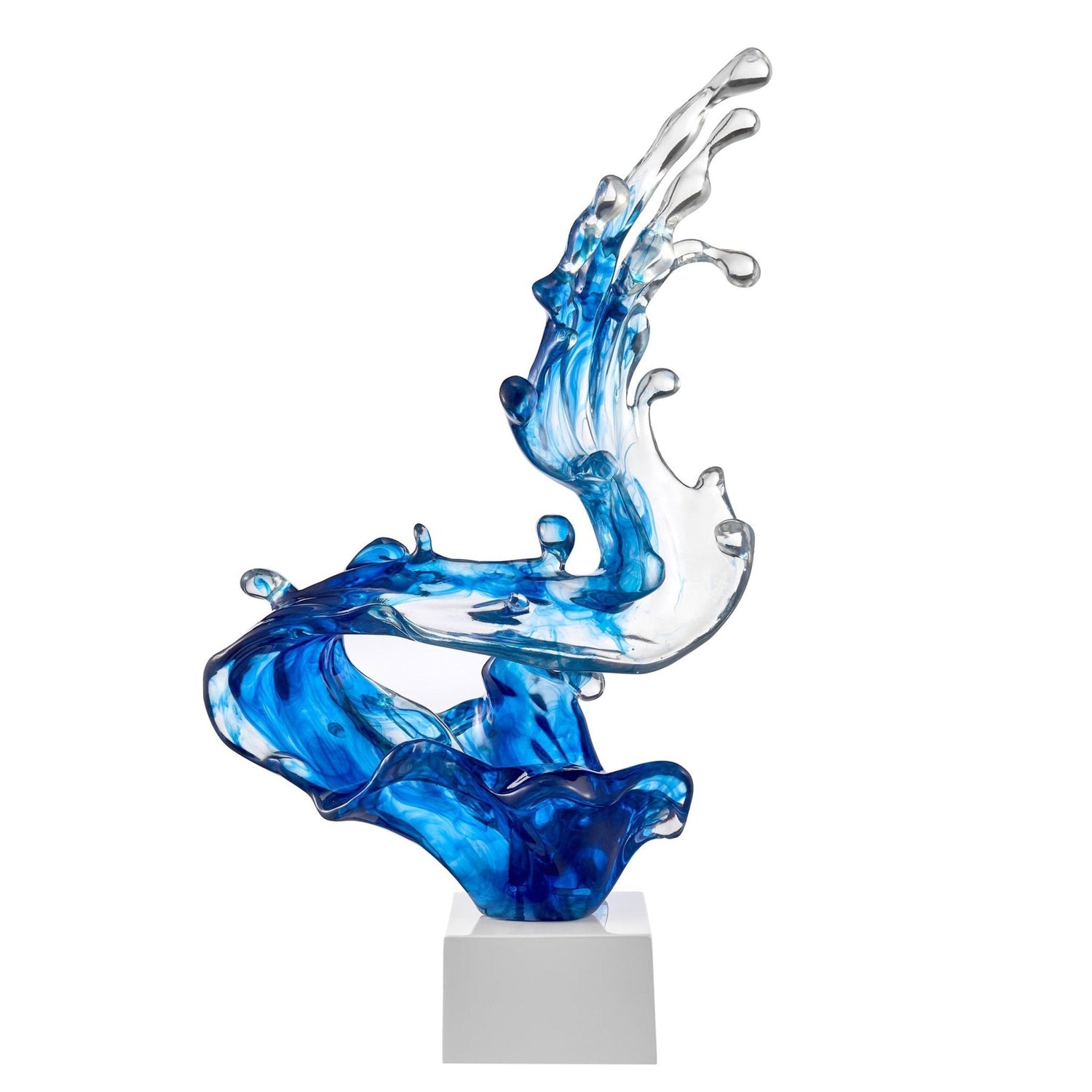 Breaker Wave Sculpture // Ocean Blue, 21" Tall | Finesse | Home Elegance USA