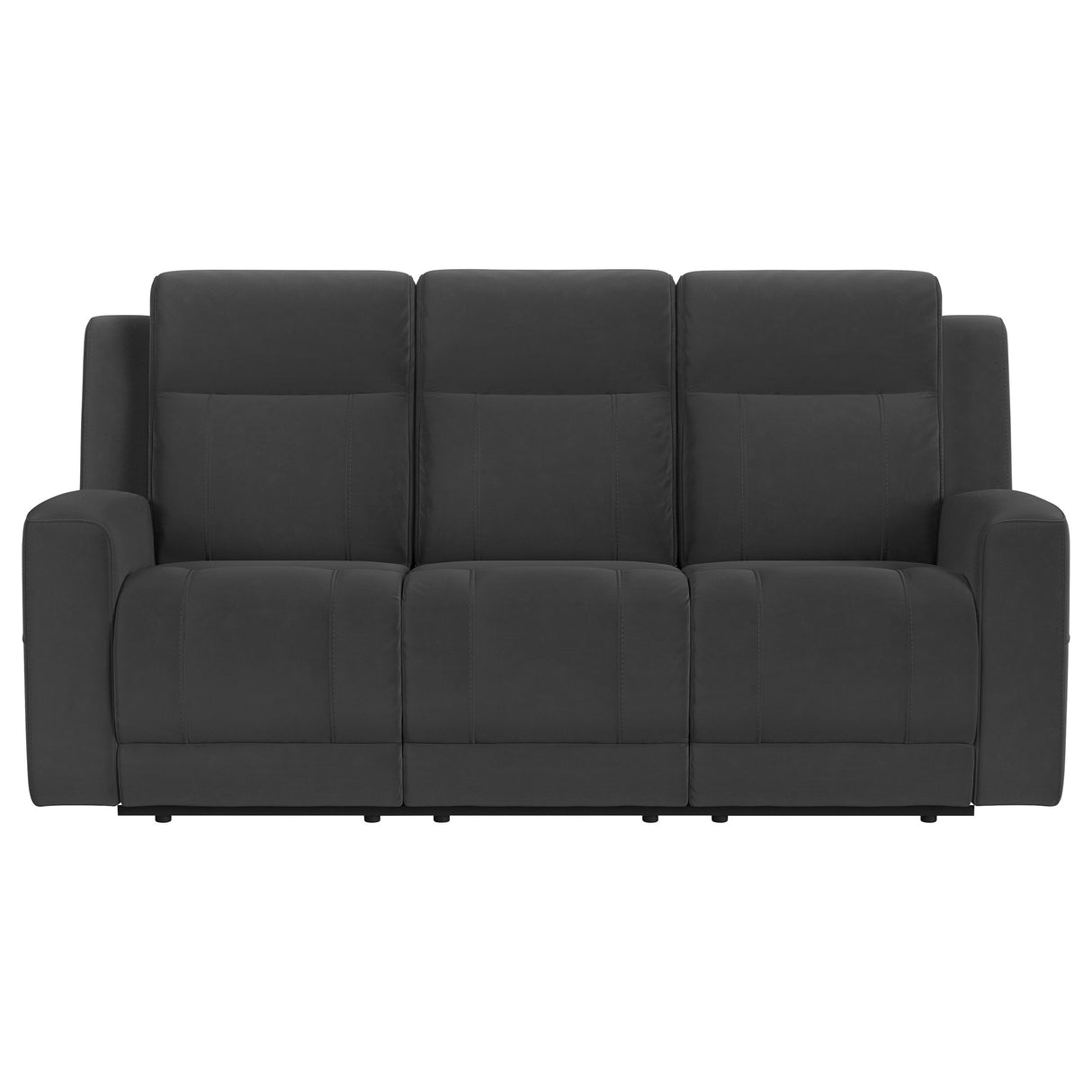 Brentwood Upholstered Motion Reclining Sofa Dark Charcoal - Home Elegance USA