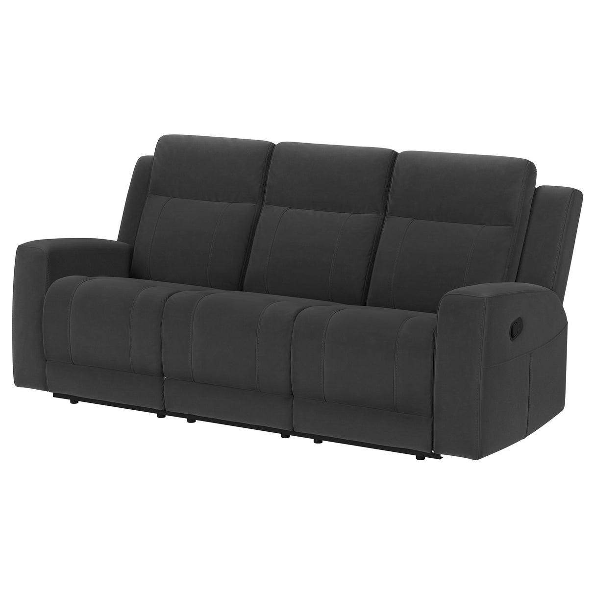 Brentwood Upholstered Motion Reclining Sofa Dark Charcoal - Home Elegance USA