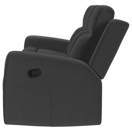 Brentwood Upholstered Motion Reclining Sofa Dark Charcoal - Home Elegance USA