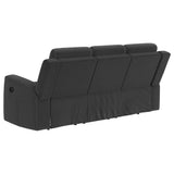 Brentwood Upholstered Motion Reclining Sofa Dark Charcoal - Home Elegance USA