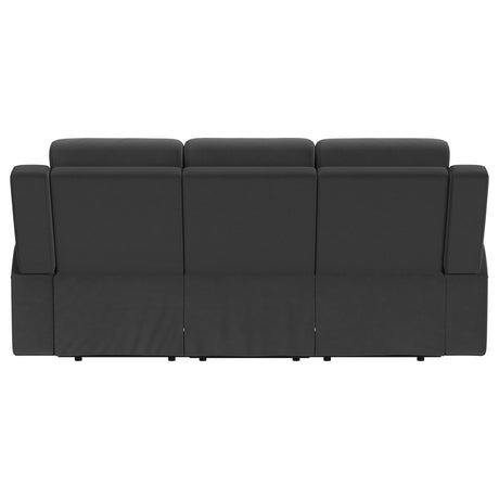 Brentwood Upholstered Motion Reclining Sofa Dark Charcoal - Home Elegance USA