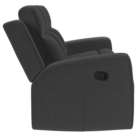 Brentwood Upholstered Motion Reclining Sofa Dark Charcoal - Home Elegance USA