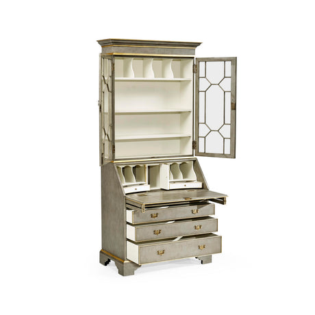 Buckingham Georgian Grey & Gilded Secretary | Jonathan Charles Fine Furniture