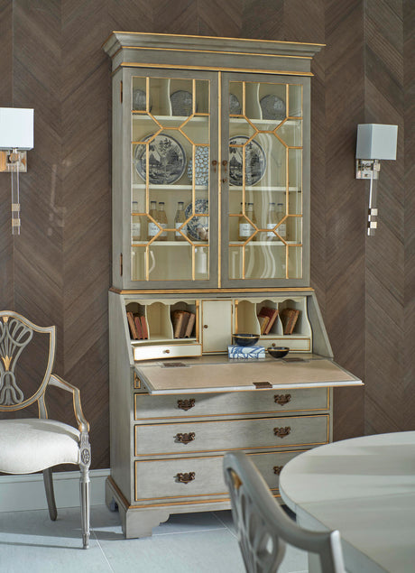 Buckingham Georgian Grey & Gilded Secretary | Jonathan Charles Fine Furniture