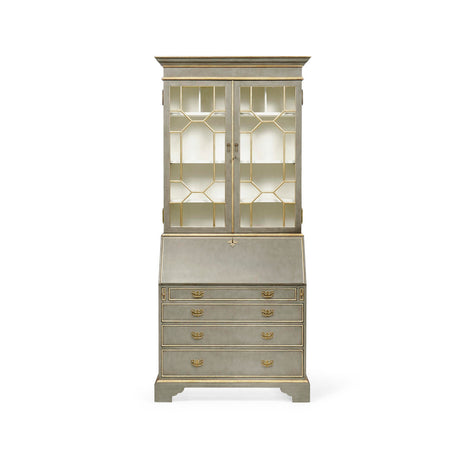 Buckingham Georgian Grey & Gilded Secretary | Jonathan Charles Fine Furniture