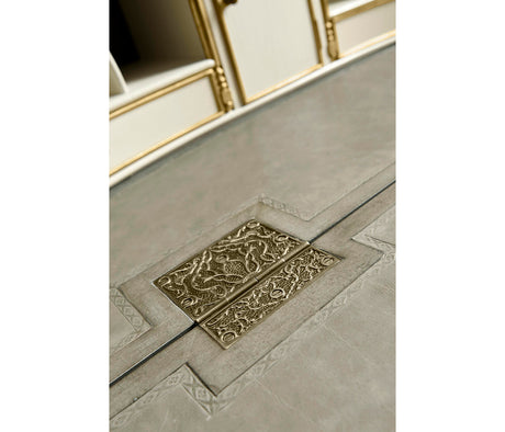 Buckingham Georgian Grey & Gilded Secretary | Jonathan Charles Fine Furniture